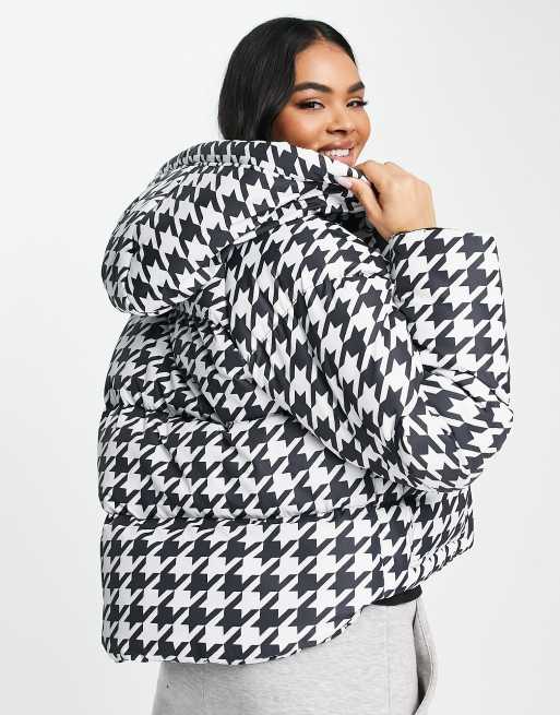 Houndstooth puffer sale