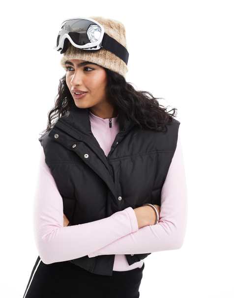Threadbare – Ski – Svarta skidglasögon med vita kanter - view 1