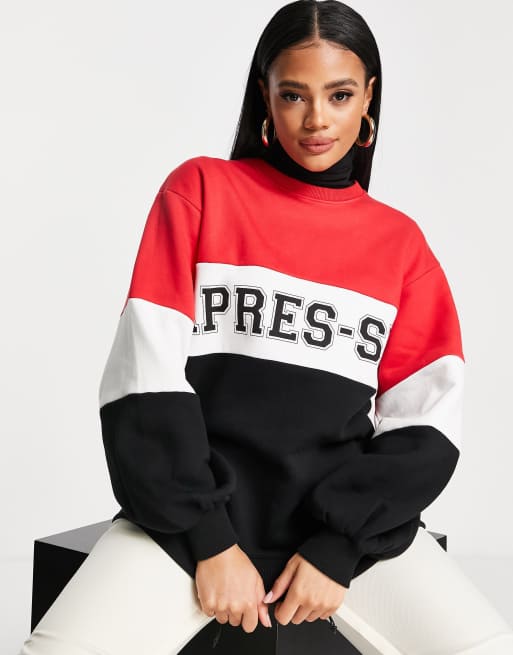 Threadbare - Ski - Sweater met tekstprint in zwart