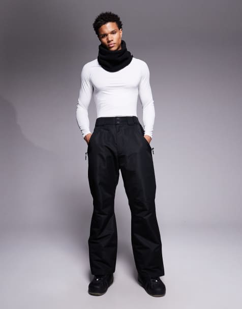 Threadbare ski trousers in black