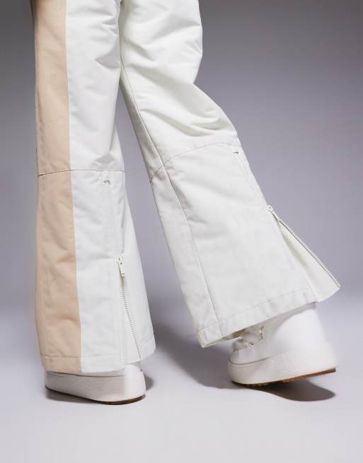 Threadbare Ski two-tone ski suit in ecru and stone