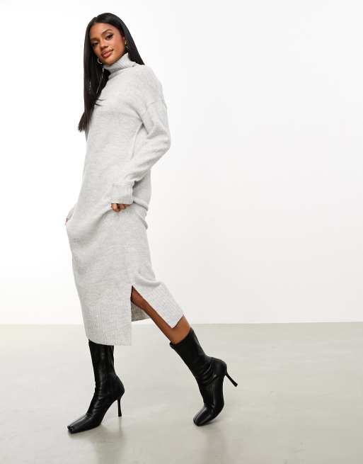 Roll neck cheap oversized jumper dress