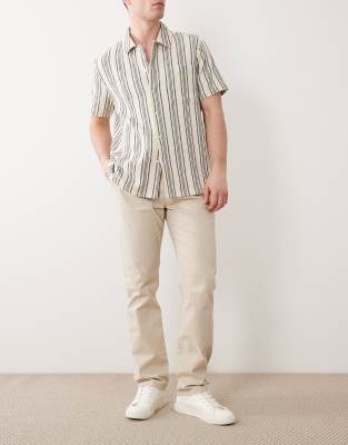 Threadbare Slim Fit Chino Pants In Neutral