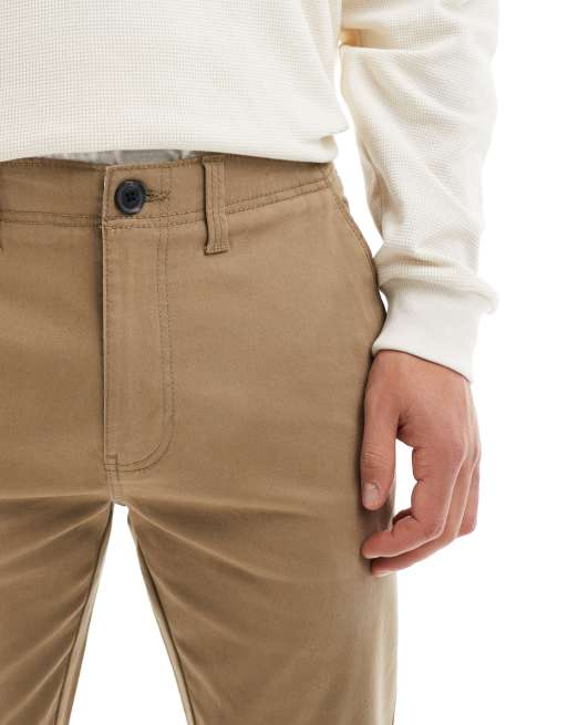 Threadbare slim fit chino trousers in camel, 3 of 5