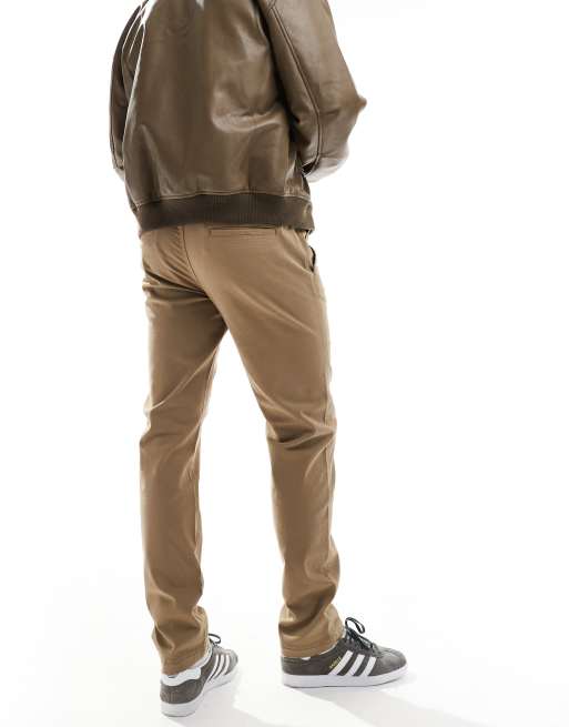 Threadbare slim fit chino trousers in camel, 4 of 5