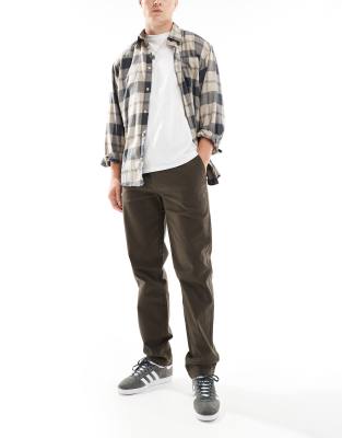 Threadbare Threadbare slim fit chino trousers in chocolate brown