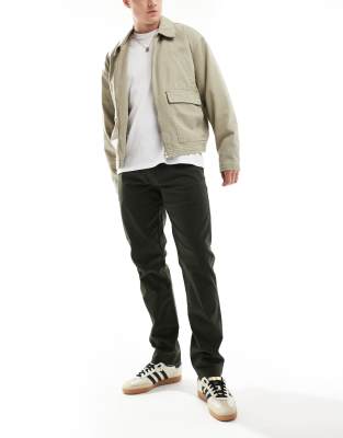 Threadbare Threadbare slim fit chino trousers in dark khaki-Green