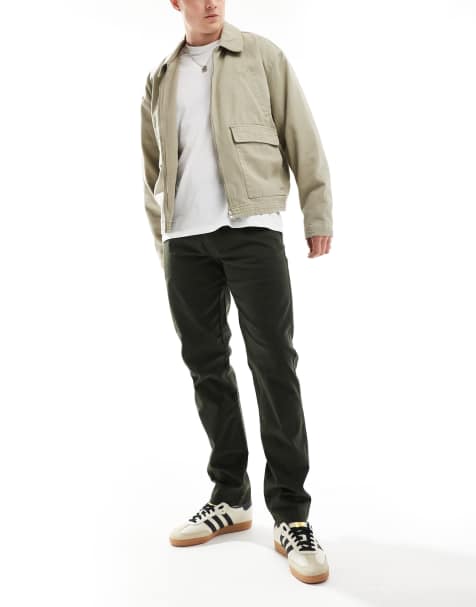 Threadbare slim fit chino trousers in dark khaki - view 1