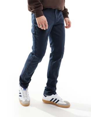Threadbare Threadbare slim fit chino trousers in navy