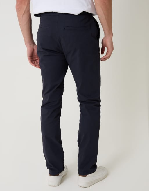 Threadbare slim fit chino trousers in navy, 2 of 4