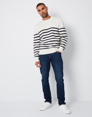 Threadbare Slim Fit Jeans With Stretch In Blue