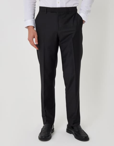 Threadbare Slim fit suit trousers in black - view 1