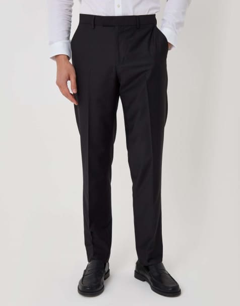 Threadbare Slim fit suit trousers in black