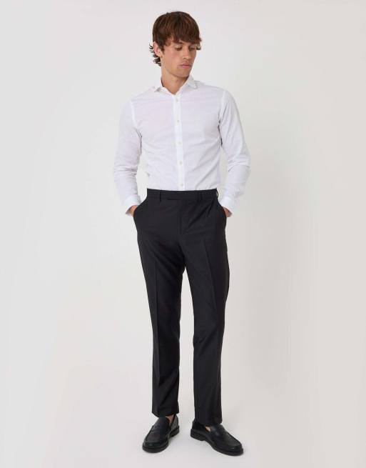 Threadbare Slim fit suit trousers in black, 2 of 5