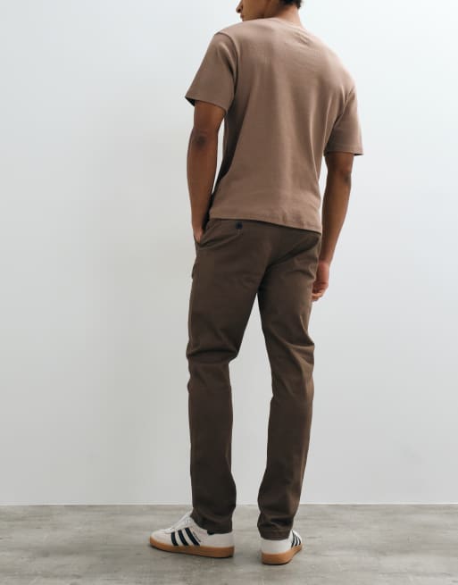 Threadbare slim leg pants in mushroom, 4 of 5