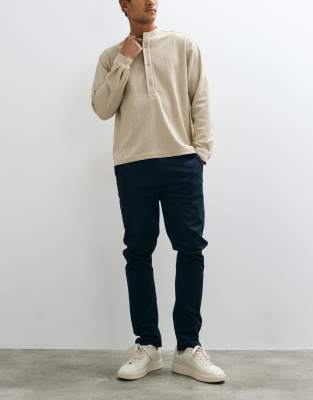 Threadbare Slim Leg Pants In Black