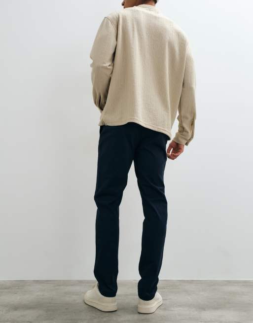 Threadbare slim leg pants in navy, 2 of 5
