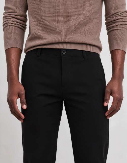 Threadbare slim leg trousers in black, 10 of 10