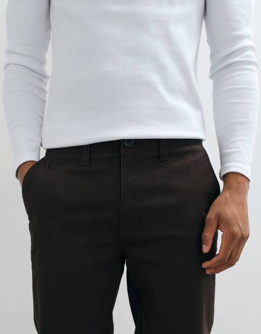 Threadbare slim leg trousers in chocolate brown, 4 of 5