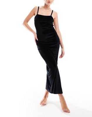 Threadbare slip dress in black - ASOS Price Checker