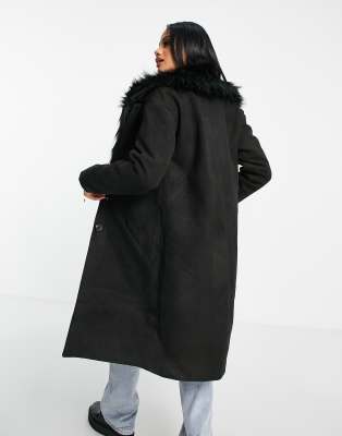 threadbare overcoat in black