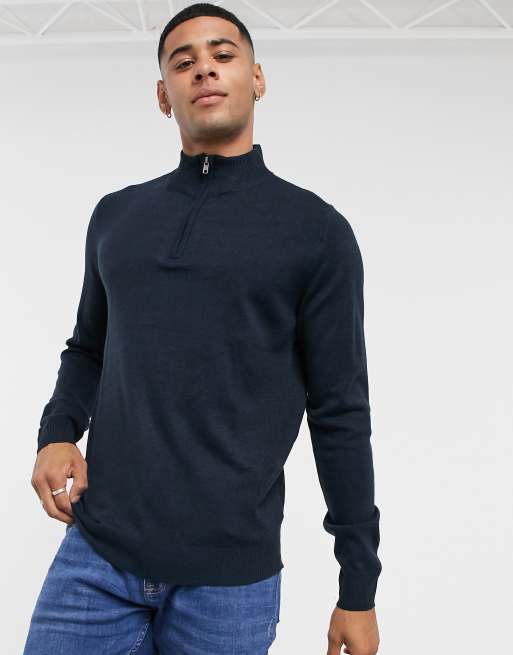 Asos quarter zip jumper sale