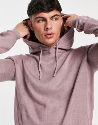 Threadbare soft touch hooded jumper in lilac chalk