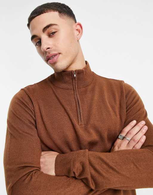 Asos quarter hot sale zip jumper