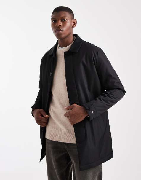 Threadbare - Sort kort mac-frakker med knapper - view 1