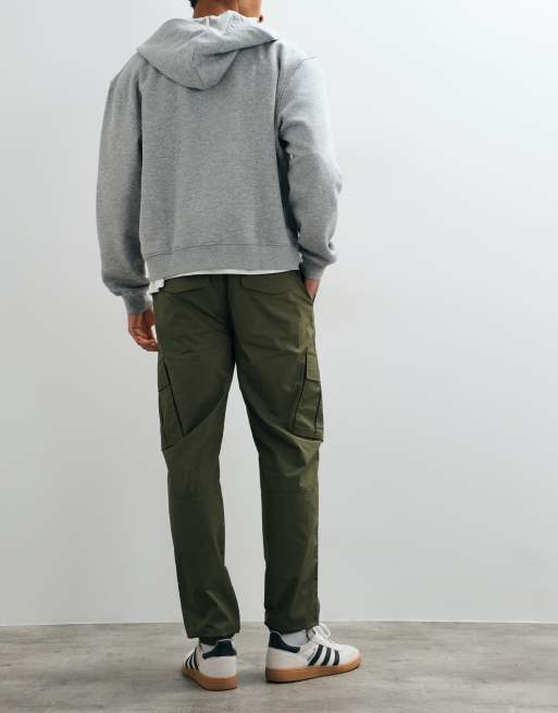 Threadbare spodnie cargo ze ściągaczem w talii w kolorze khaki, 2 z 10