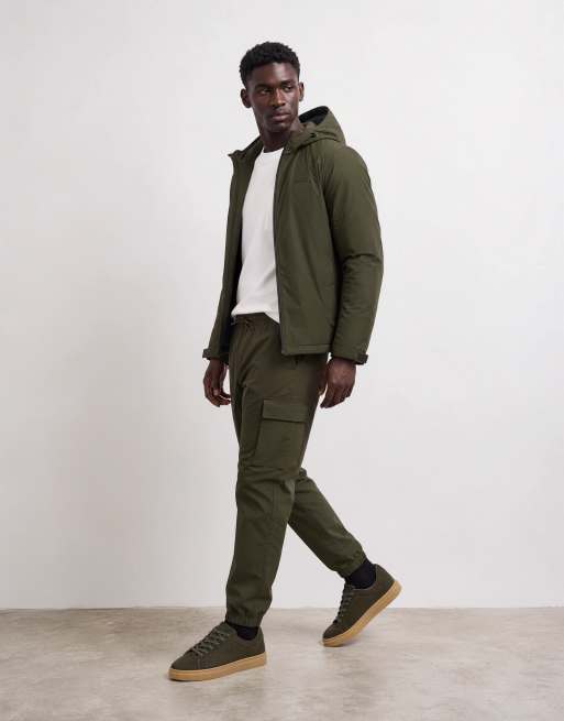 Threadbare spodnie cargo ze ściągaczem w talii w kolorze khaki, 6 z 10