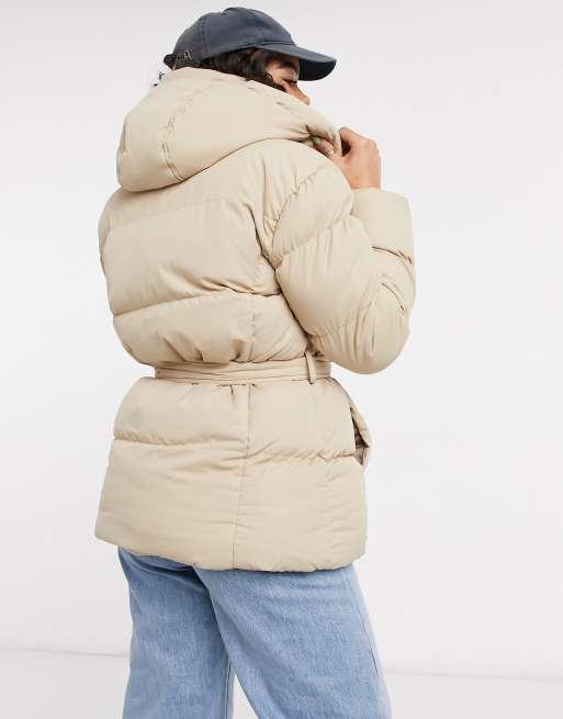 Threadbare stanley belted puffer coat with hood sale