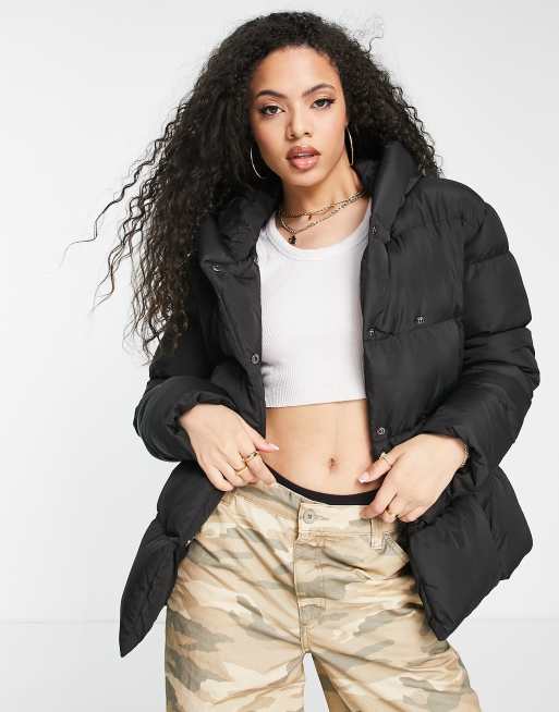 Missguided Khaki Camo Cropped Puffer Jacket #Sponsored Camo#Khaki#Missguided