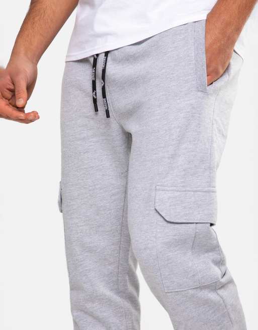 Threadbare 'stefan' cargo style joggers in grey, 2 of 4