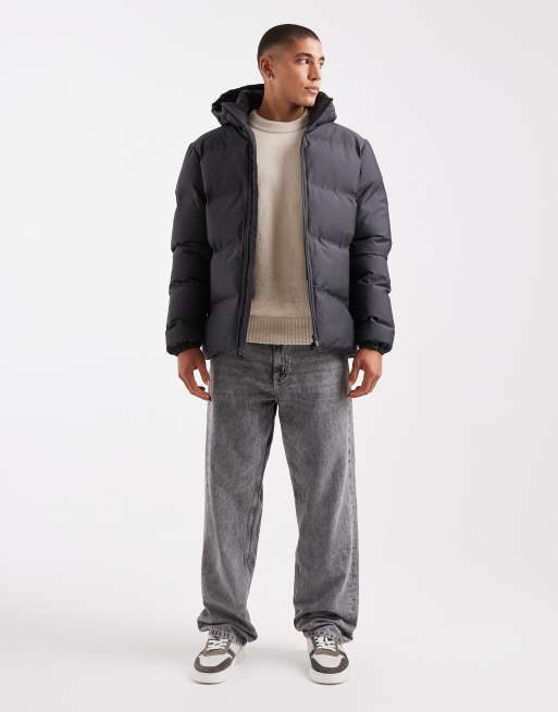 Threadbare – Steppjacke in Schiefergrau mit Kapuze, 2 von 5