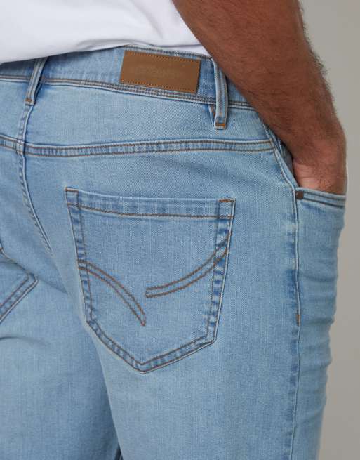 Threadbare Straight fit jeans with stretch in light blue, 3 of 4
