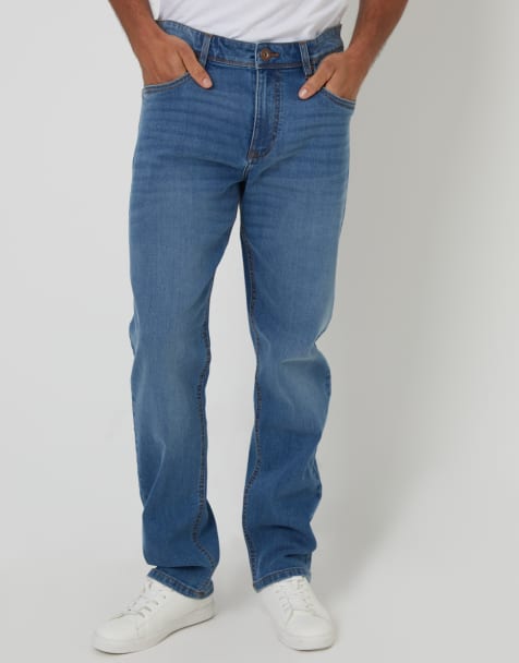 Threadbare Straight fit jeans with stretch in pale blue - view 1