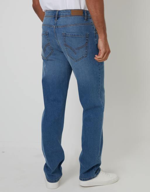 Threadbare Straight fit jeans with stretch in pale blue, 3 of 3