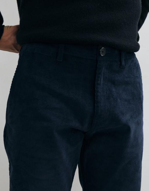Threadbare straight leg cord trousers in navy, 2 of 5