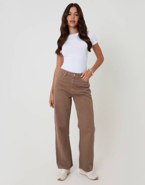 Threadbare Straight leg jeans in brown - view 1