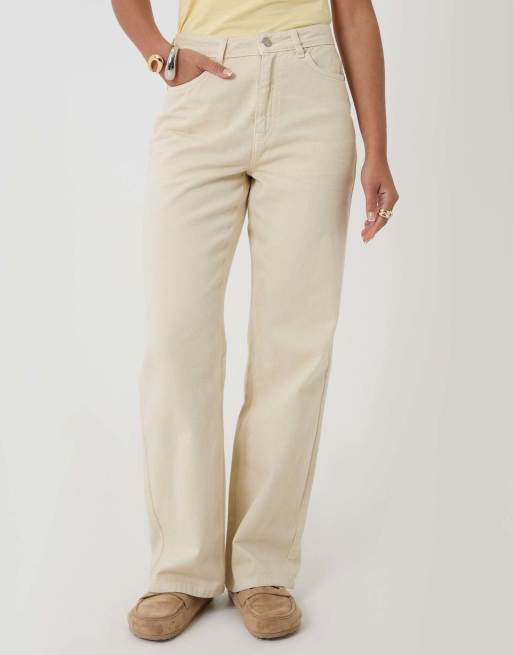Threadbare Straight leg jeans in ecru, 2 of 5