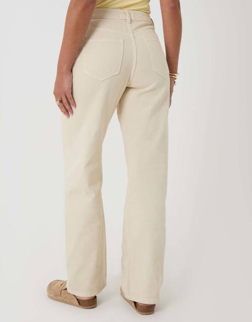 Threadbare Straight leg jeans in ecru, 4 of 5
