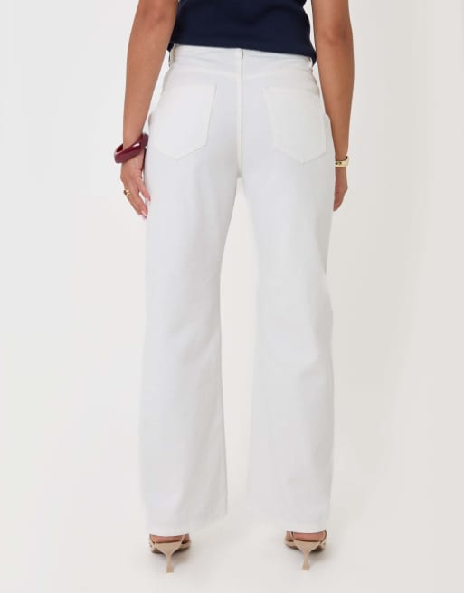Threadbare Straight leg jeans in white, 4 of 5