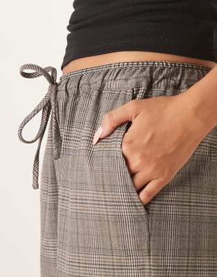Threadbare Straight Leg Plaid Pants In Multi