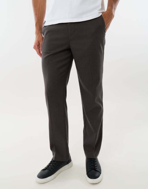 Threadbare Straight leg tailored trousers in brown, 2 of 4