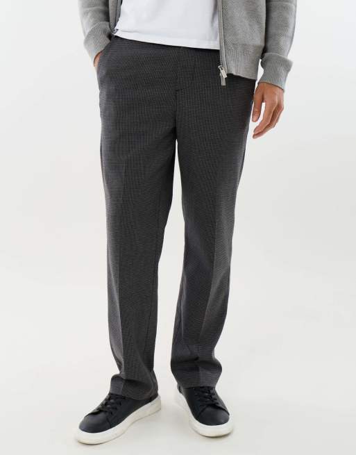 Threadbare Straight leg tailored trousers in charcoal grey, 2 of 4