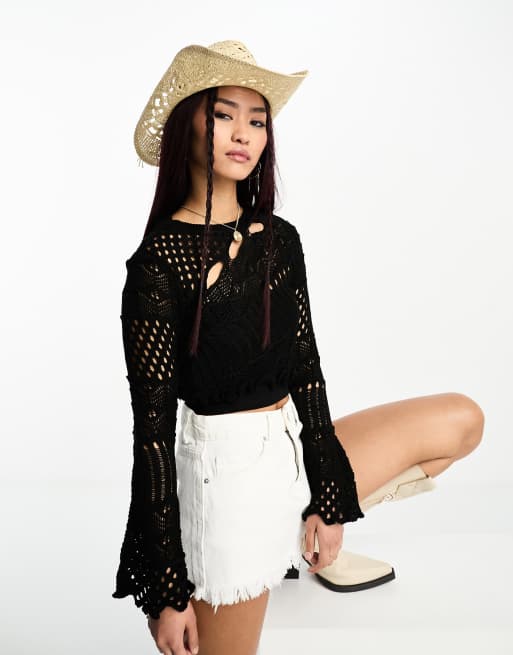 Threadbare straw cowboy hat in natural | ASOS