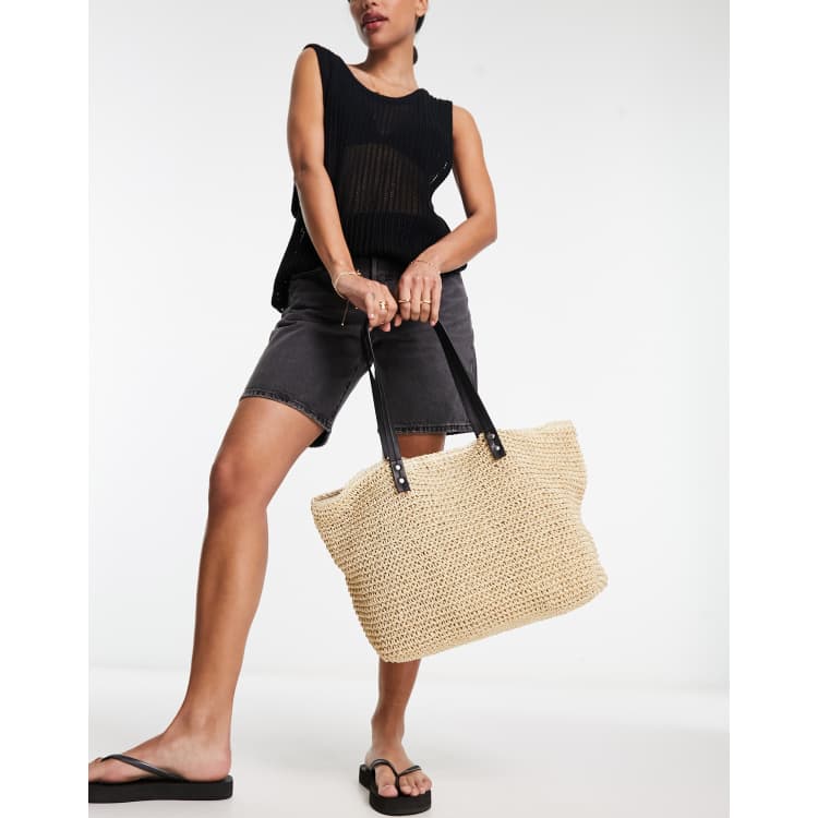 Straw beach best sale bags matalan