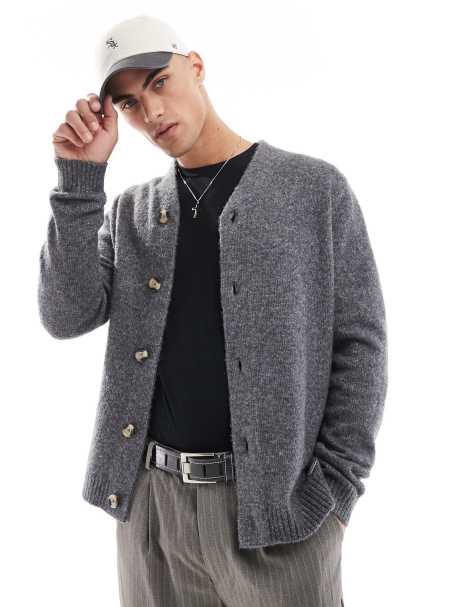 Threadbare – Strickjacke in Anthrazit - view 1
