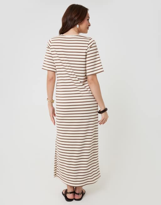 city knit dresses Sandrine Knit Dress - Tropical Stripes